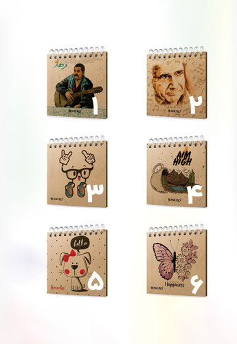 دفترچه یادداشت 60 برگ مربعی کرافت