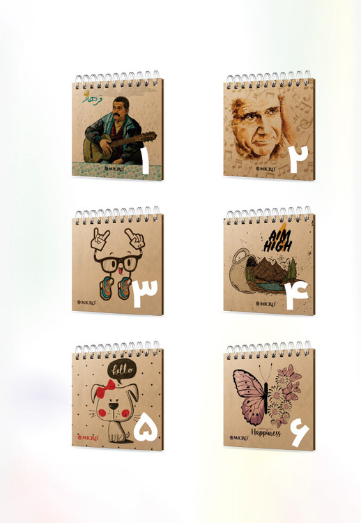 دفترچه یادداشت 60 برگ مربعی کرافت