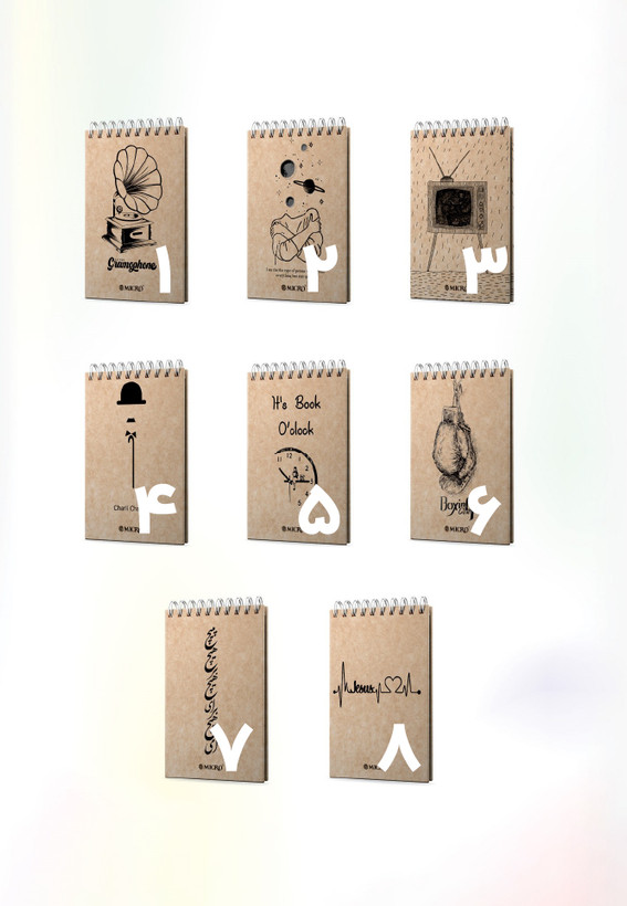 دفترچه یادداشت 60 برگ جلد سخت کرافت