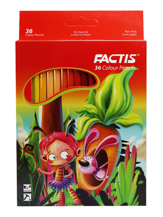 مداد رنگی 36 رنگ مقوایی فکتیس