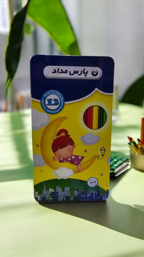 مداد رنگی 12 رنگ فلزی پارس مداد