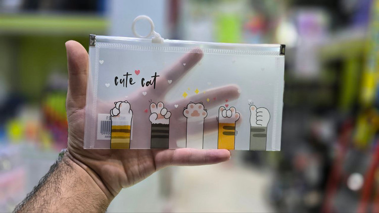 پوشه زیپ دار سایز A6 طرح دار