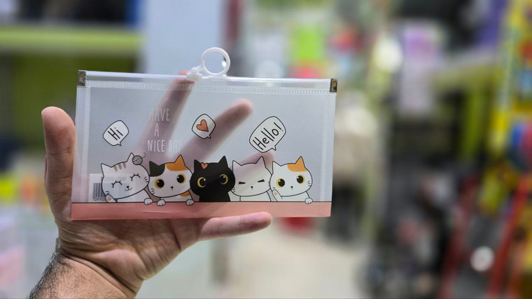 پوشه زیپ دار سایز A6 طرح دار