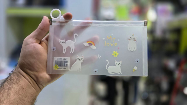 پوشه زیپ دار سایز A6 طرح دار