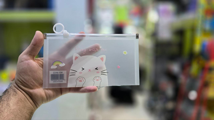 پوشه زیپ دار سایز A6 طرح دار