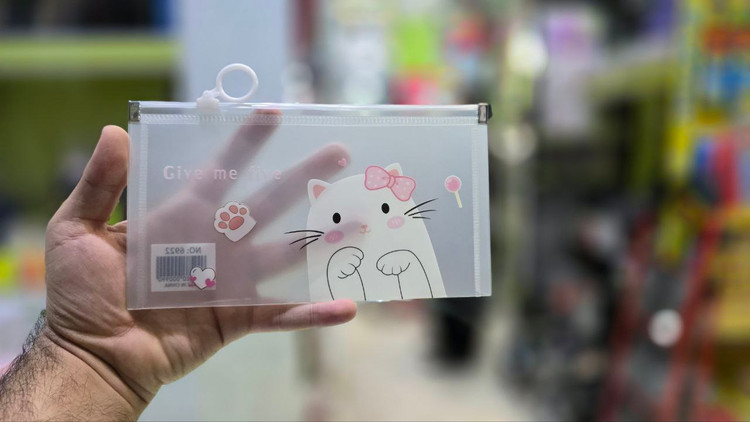 پوشه زیپ دار سایز A6 طرح دار