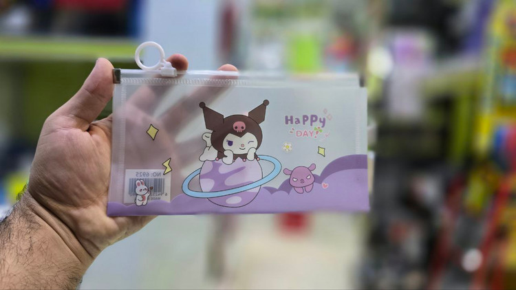 پوشه زیپ دار سایز A6 طرح دار