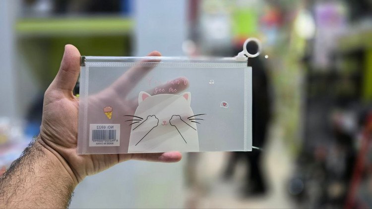 پوشه زیپ دار سایز A6 طرح دار