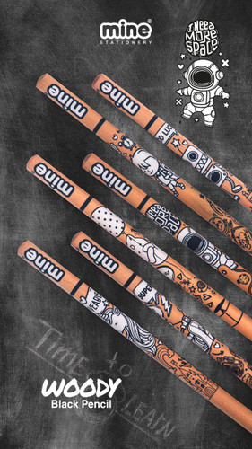 مداد مشکی ماین- طرح گل