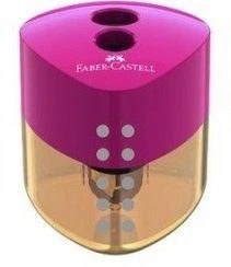 مداد تراش مخزن دار دو سوراخ فابر کاستل طرح گریپ رنگ پاستیلی