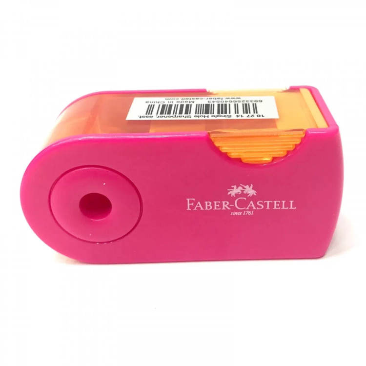 مداد تراش مخزن دار تک سوراخ فابر کاستل طرح مینی اسلیو رنگ پاستیلی