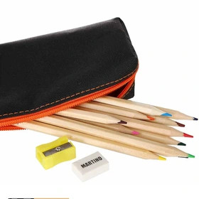 جامدادی استورم همراه با مدادرنگی 12 رنگ