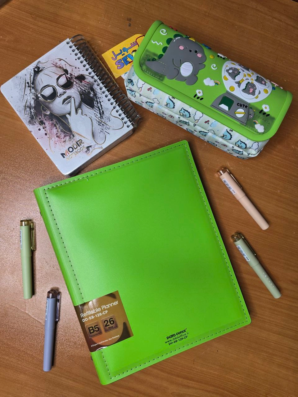 کلاسور 26 حلقه رنگی دیتا آقیس طلقی محکم SB-126