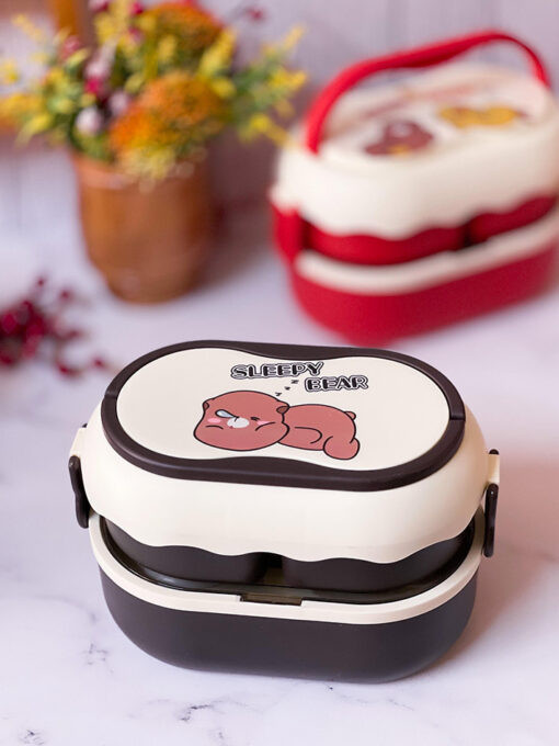 ظرف غذا دو طبقه خرس و جوجه