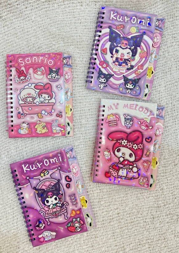 ست دفترچه آکواریومی و استیکر طرح کرومی بزرگ