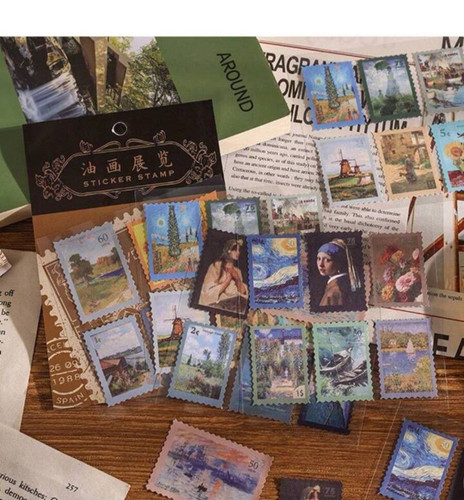 استیکر طرح تمبر وینتیج