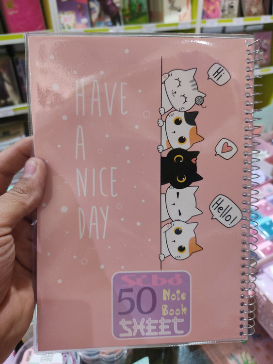 دفتر 50برگ سیمی طلقی سیبو کد B4/2