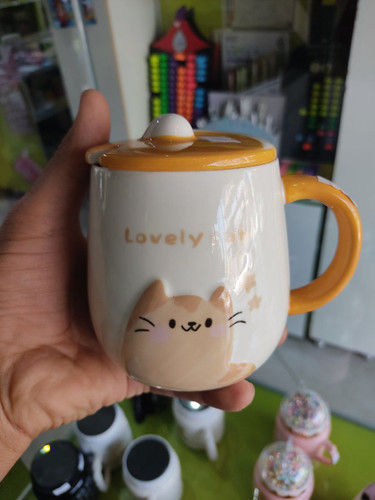 ماگ سرامیکی طرح گربه برجسته