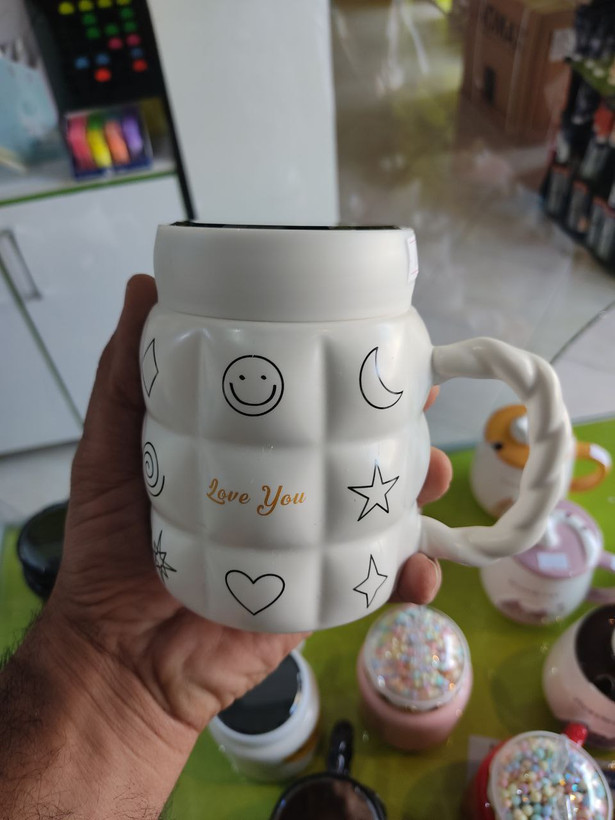 ماگ سرامیکی درب آیینه ای