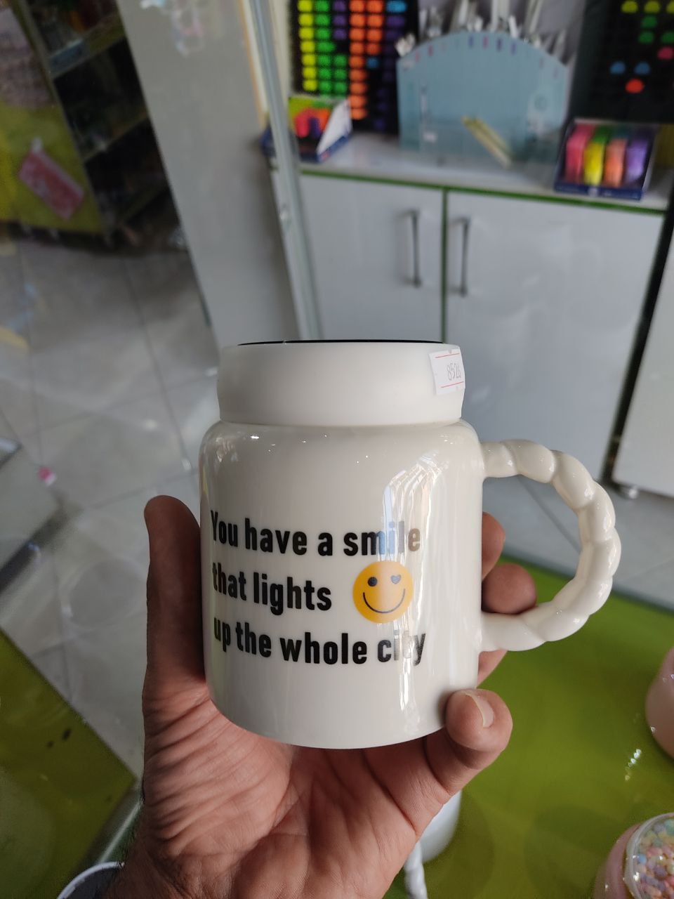 ماگ سرامیکی درب آیینه ای