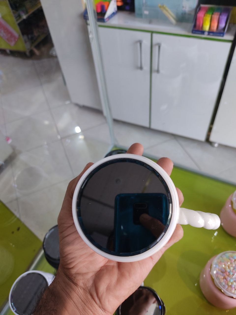 ماگ سرامیکی درب آیینه ای