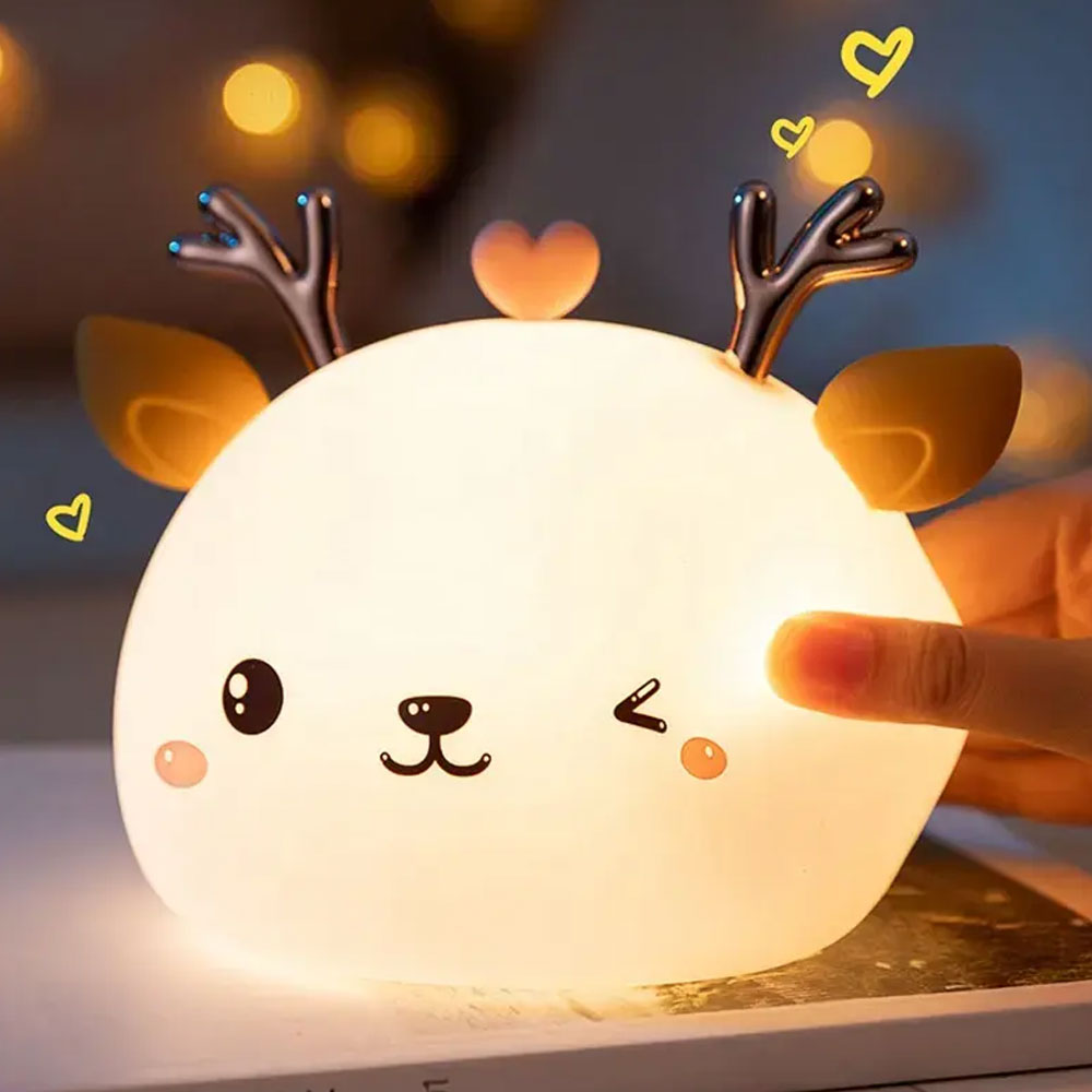 چراغ خواب سیلیکونی گوزن